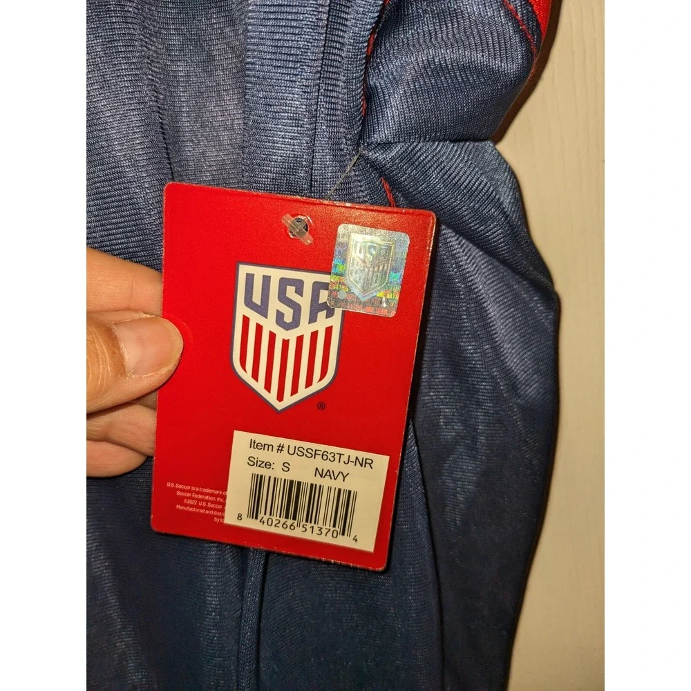 US Soccer National Team: Dark Blue Red Jacket  Full‎ Zipper Sz. Small